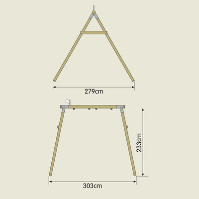 TP Double Knightswood Swing Frame - FSC® certified image 3