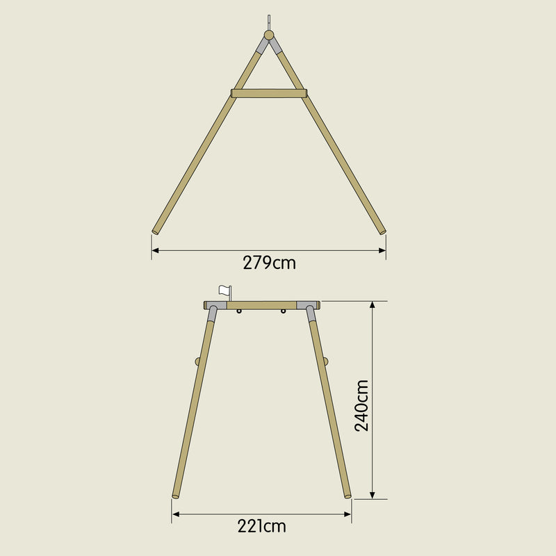 Build Your Own TP Knightswood Single Wooden Swing Frame - FSC<sup>&reg;</sup> certified