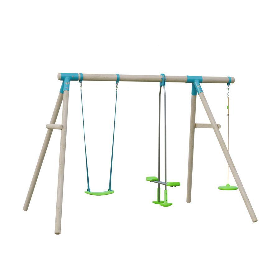 TP Wooden Compact Triple Swing Set - FSC<sup>&reg;</sup>