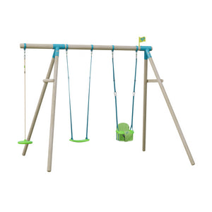 TP Knightswood Double Wooden Swing Frame & Extension - Builder - FSC<sup>&reg;</sup>