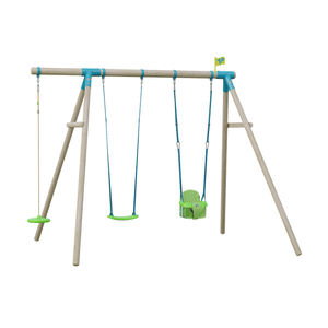 TP Knightswood Double Wooden Swing Frame & Extension - Builder - FSC<sup>&reg;</sup> certified