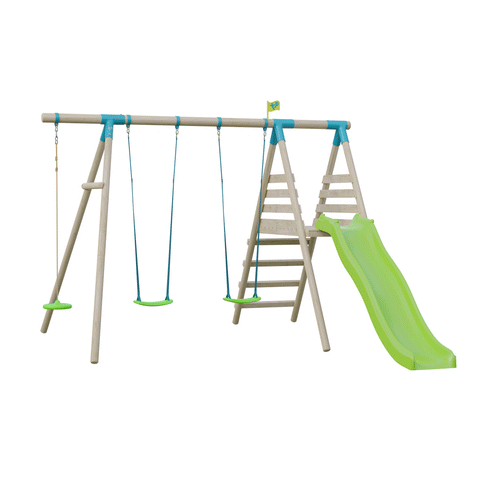 Build Your Own TP Knightswood Wooden Double & Deck Swing Frame with Extension