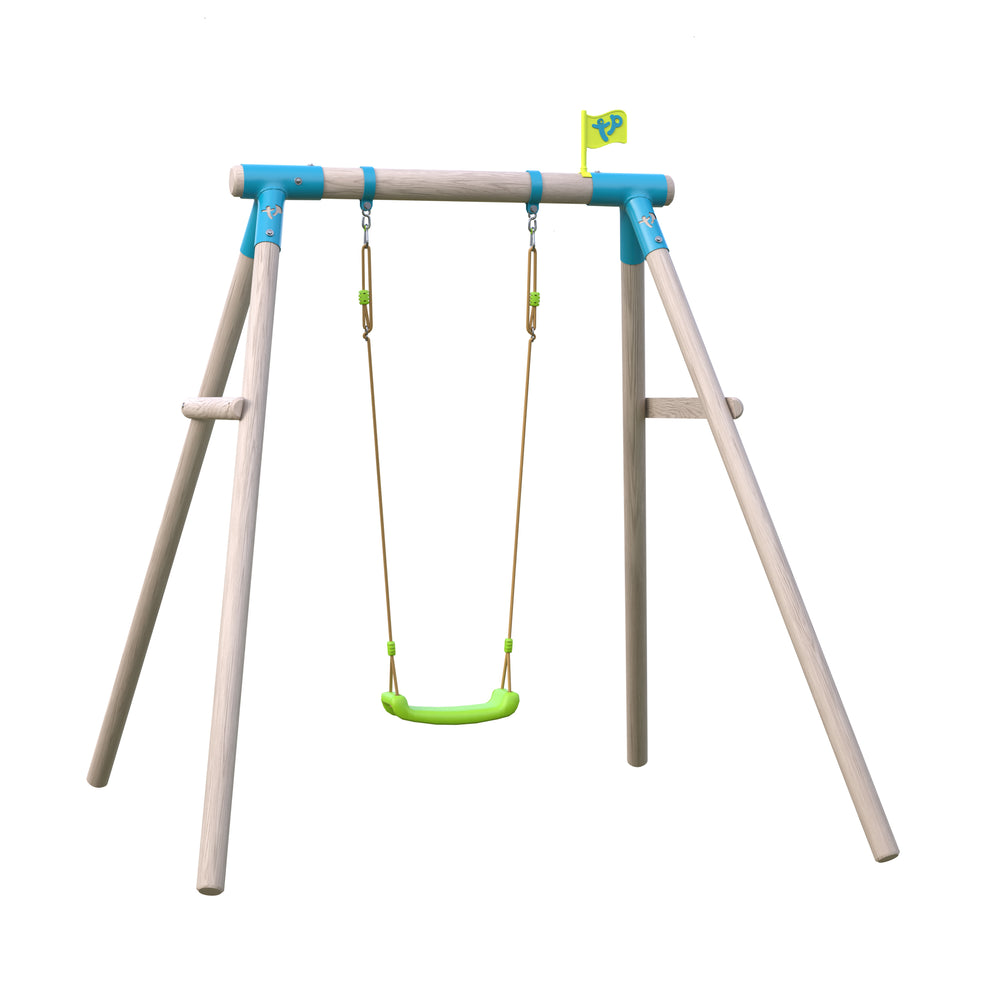 TP Single Compact Roundwood Swing Set - FSC<sup>&reg;</sup> certified