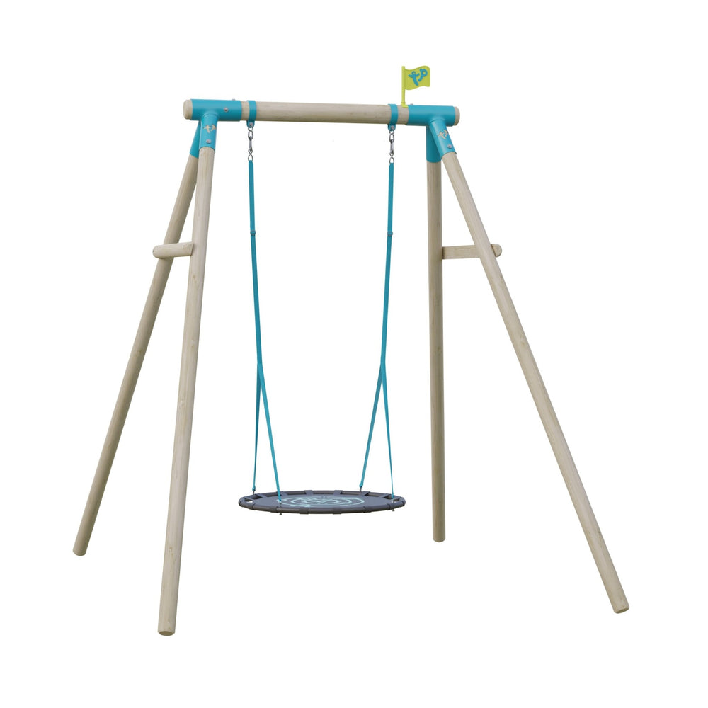 TP Knightswood Single Wooden Swing Set With Nest Swing FSC® certified
