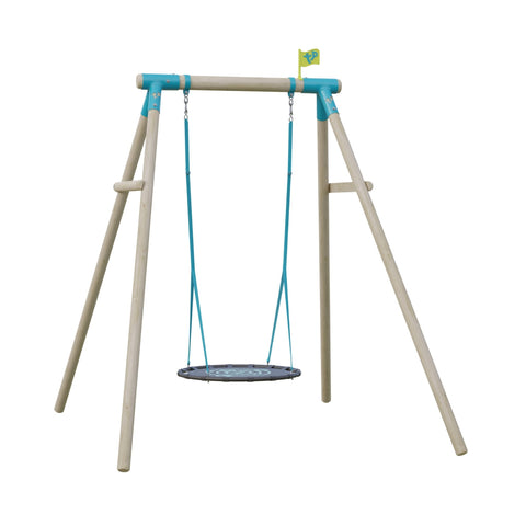 Knightswood Single Wooden Swing Set Nest Swing FSC® certified