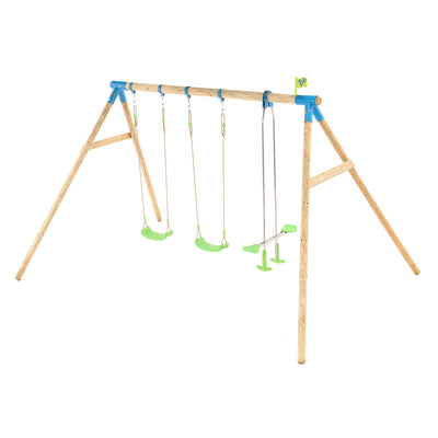 TP Knightswood Triple Wooden Swing Set With Glide Ride - FSC® certified Image 4