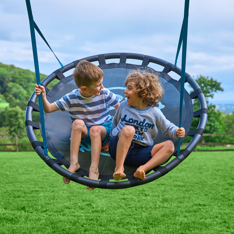 TP Knightswood Double  & Deck Wooden Swing Set With Giant Nest Swing - FSC<sup>&reg;</sup> certified