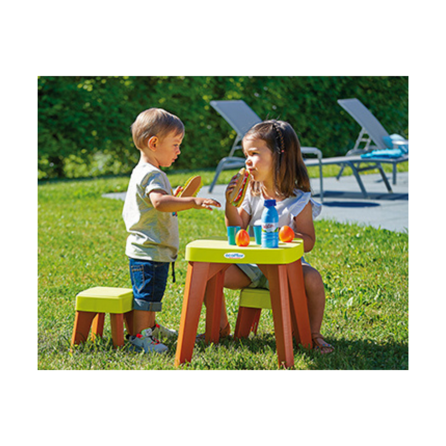Ecoiffier Picnic Table Set and Stool